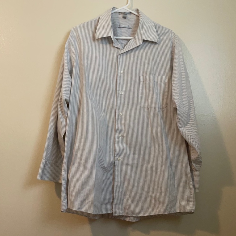 Mens vertical stripe dress shirt